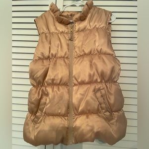 Gymboree girls champagne puffer vest